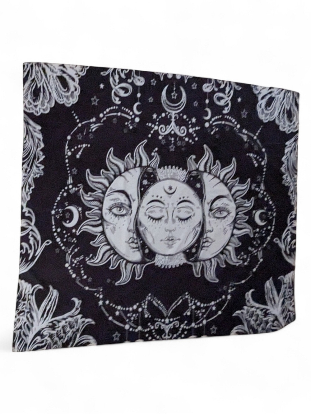 Black and White Celestial Sun & Moon Wall Tapestry